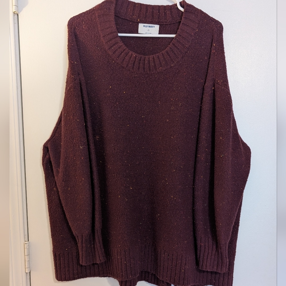 Old Navy Deep Burgundy Crew Neck Sweater